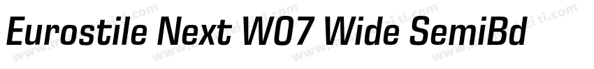 Eurostile Next W07 Wide SemiBd字体转换